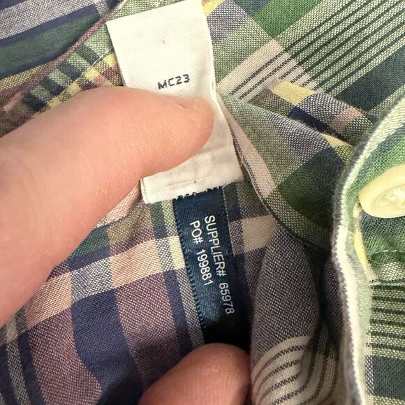 Ralph Lauren Plaid Pink Green Blue Yellow Button Down Shirt CUSTOM FIT Men's L - Picture 5 of 9